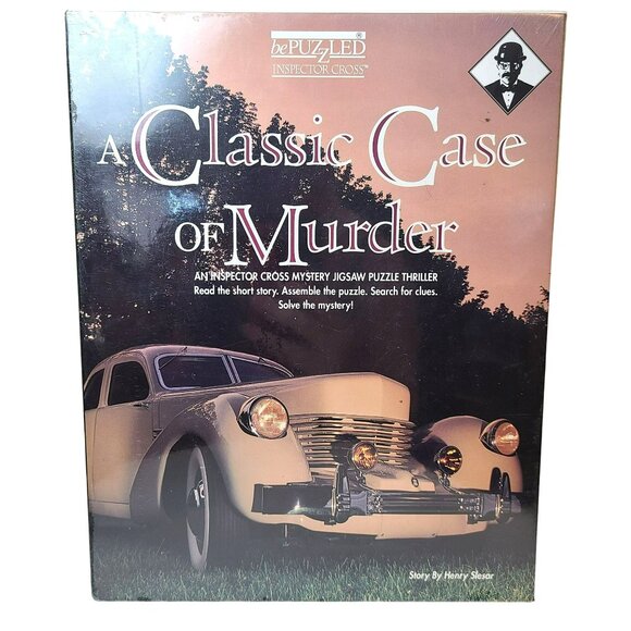 VTG 1993 Classic Case of Murder BEPUZZLED Mystery Jigsaw Puzzle Thriller Sealed - Picture 1 of 5